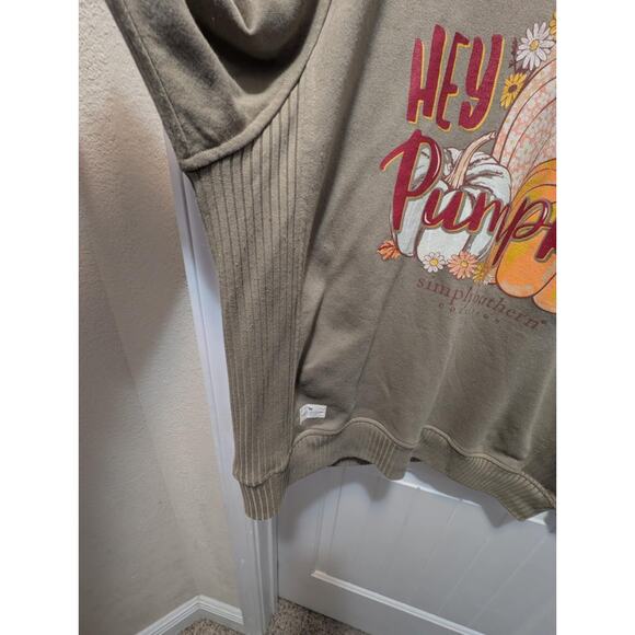 Simply Southern "Hey Pumpkin" Crewneck Sweatshirt Fall Comfy Size M - Picture 7 of 9